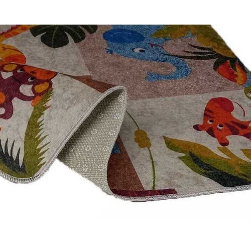 Tapis Enfant Jungle Multicolore - 120x160cm