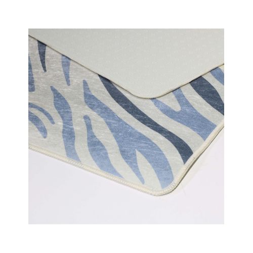 Tapis Enfant Zebre Bleu - 80x150cm
