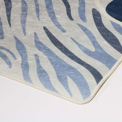 Tapis Enfant Zebre Bleu - 80x150cm