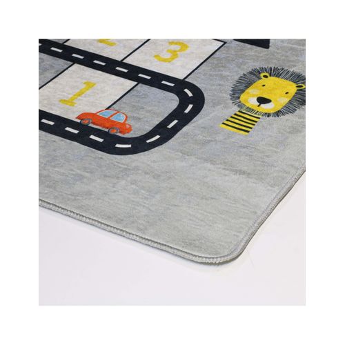 Tapis Enfant Circuit Marelle Gris - 120x160cm