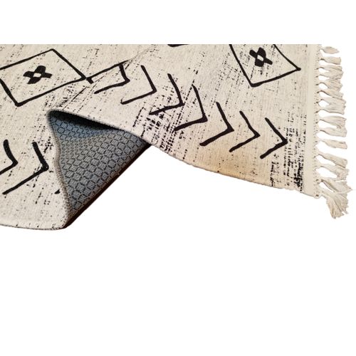 Tapis De Salon Berbere Assila Ecru Noir - 160x230cm