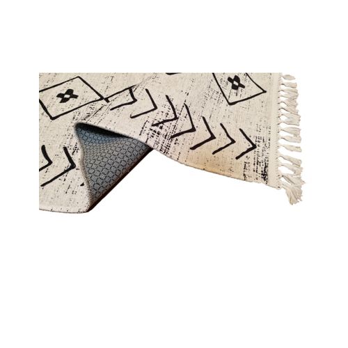 Tapis De Salon Berbere Assila Ecru Noir - 160x230cm