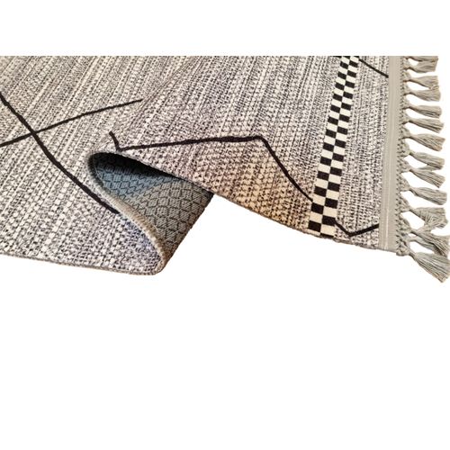 Tapis De Salon Berbere Asni Gris Noir - 120x180cm