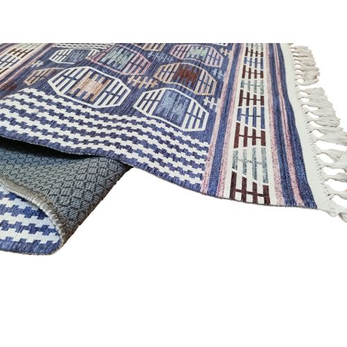 Tapis De Salon Berbere Chaouen Bleu - 80x150cm