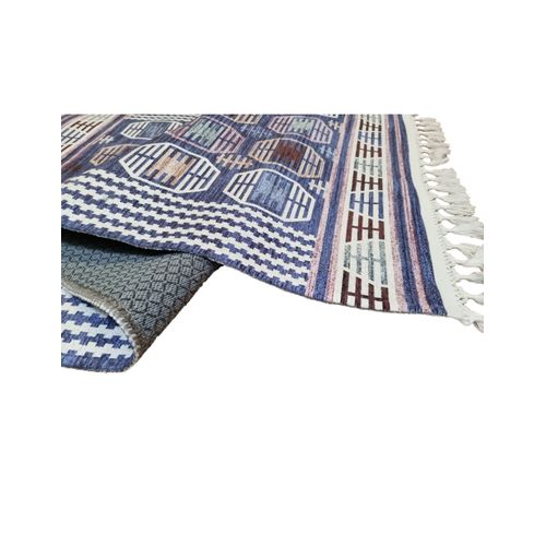 Tapis De Salon Berbere Chaouen Bleu - 80x150cm