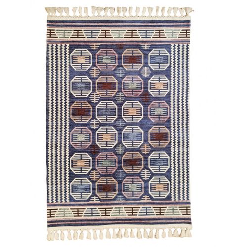 Tapis De Salon Berbere Chaouen Bleu - 80x150cm