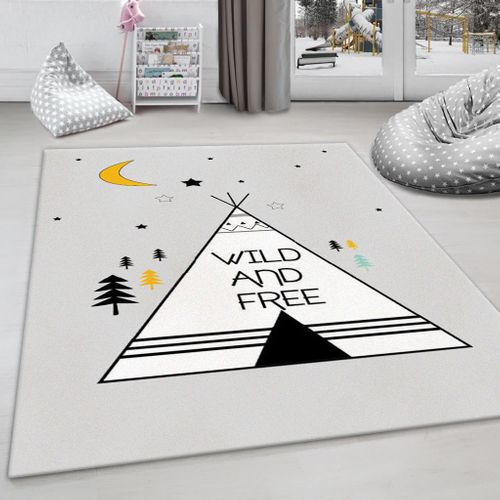 Tapis Enfant Tipi Gris - 80x150cm