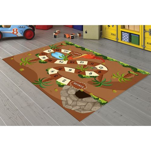 Tapis Enfant Jeu Forêt Marron - 120x160cm