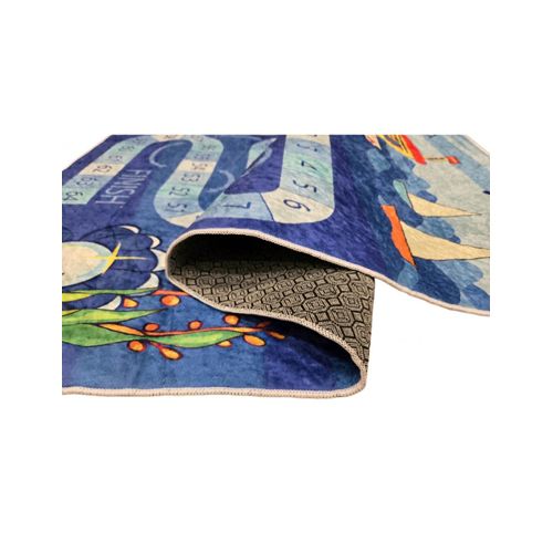 Tapis Enfant Jeu Marin Bleu - 80x150cm