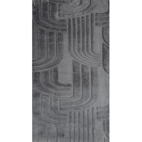 Tapis De Salon Zumrut Ovale, Anthracite, 80x300