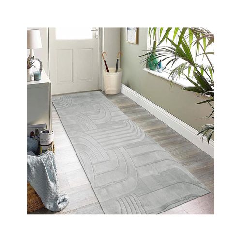 Tapis De Salon Zumrut Ovale, Gris, 80x150