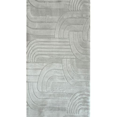 Tapis De Salon Zumrut Ovale, Gris, 80x150