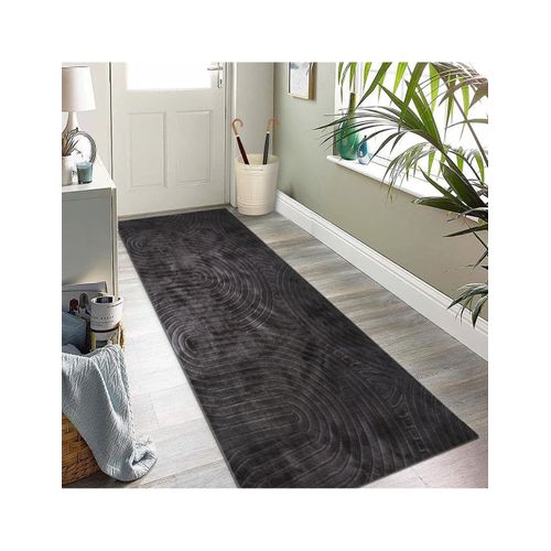Tapis De Salon Zumrut Circle, Anthracite, 80x150