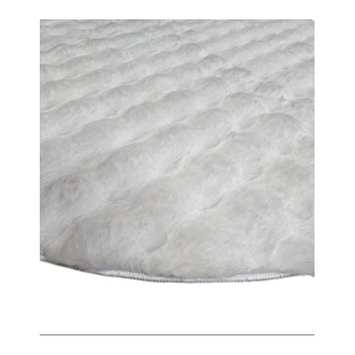 Tapis De Salon Rond Toscana Blanc - 120x120cm