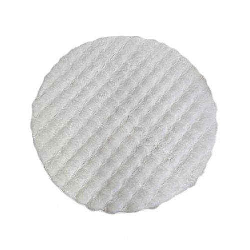 Tapis De Salon Rond Toscana Blanc - 120x120cm