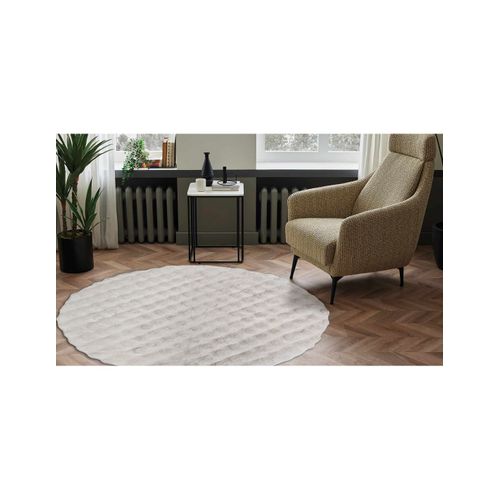 Tapis De Salon Rond Toscana Beige - 120x120cm