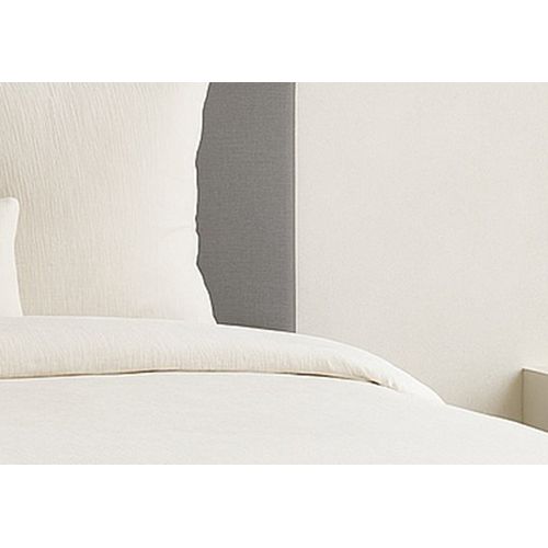 Parure De Lit Uni 2 Personnes Micro Lavée, Sable, 240x220cm