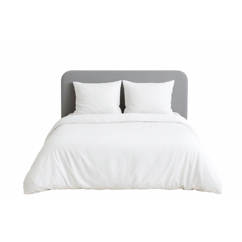 Parure De Lit Uni 2 Personnes Micro Lavée, Blanc, 260x240cm