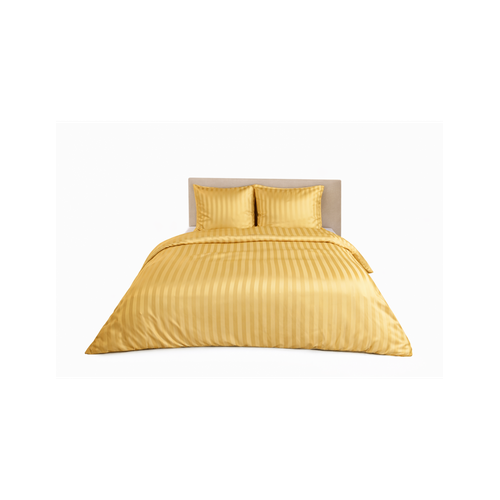 Parure De Lit Satin En Microfibre - Rayures Tissées