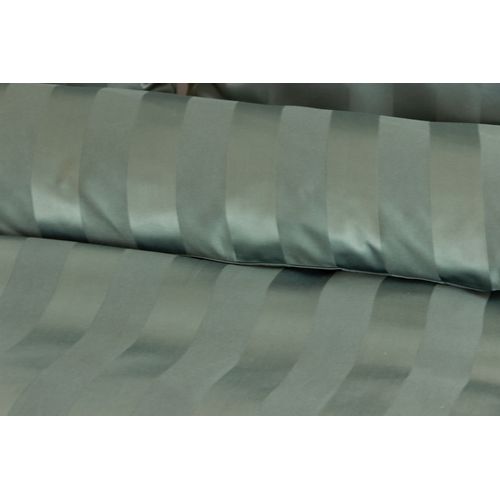 Parure De Lit Satin En Microfibre - Rayures Tissées