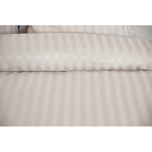 Parure De Lit Satin En Microfibre - Rayures Tissées