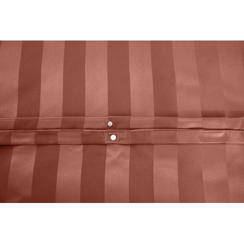 Parure De Lit Satin En Microfibre - Rayures Tissées