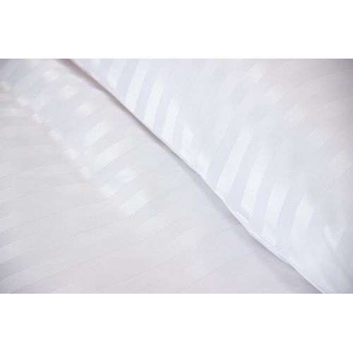 Parure De Lit Satin En Microfibre - Rayures Tissées