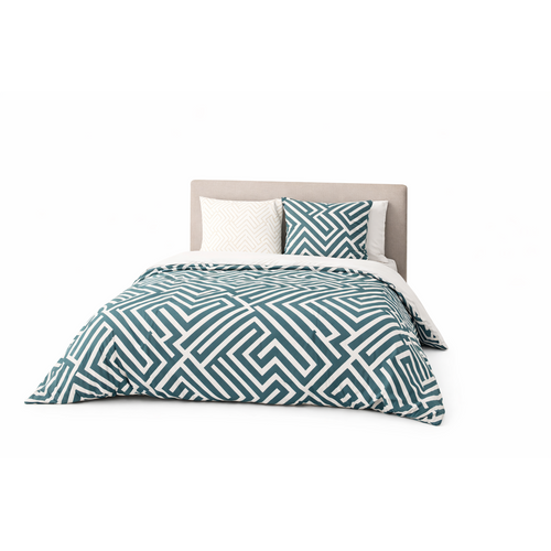 Parure De Lit Réversible En Coton 52 Fils - Motif Graphique