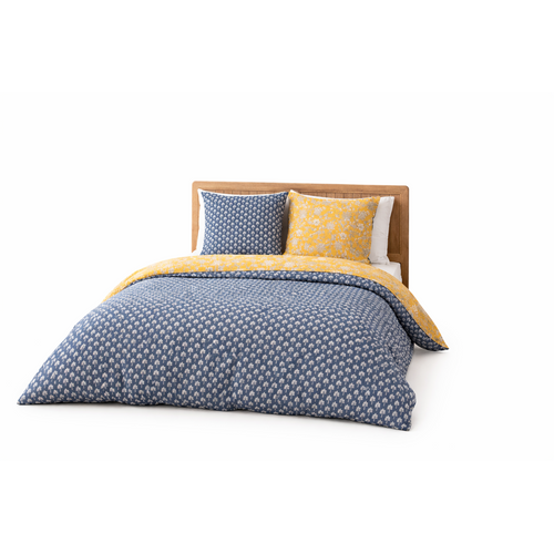 Parure De Lit Réversible Coton 52 Fils Floral