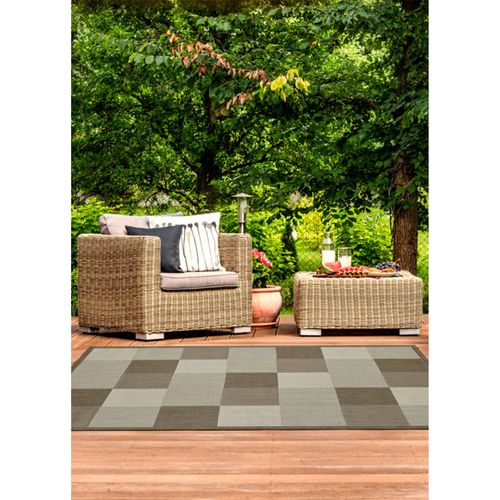 Tapis Extérieur Intérieur Tissé Marron Beige - Bahamas 141 - 230 x 160 cm