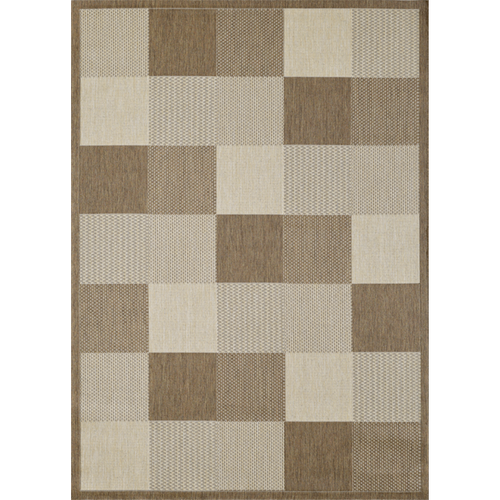 Tapis Extérieur Intérieur Tissé Marron Beige - Bahamas 141 - 230 x 160 cm