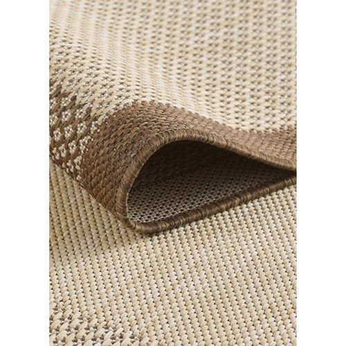 Tapis Extérieur Intérieur Tissé Marron Beige - Bahamas 141 - 200 x 140 cm