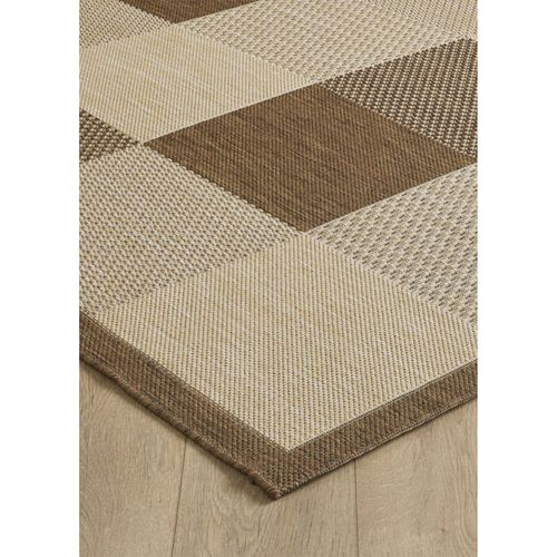 Tapis Extérieur Intérieur Tissé Marron Beige - Bahamas 141 - 200 x 140 cm
