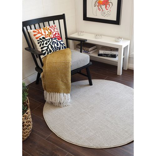 Tapis Uni Chiné Berne Beige - 160x160 Cm
