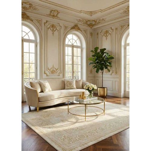Tapis Oriental Brillant Venezia Doré - 80x150 Cm