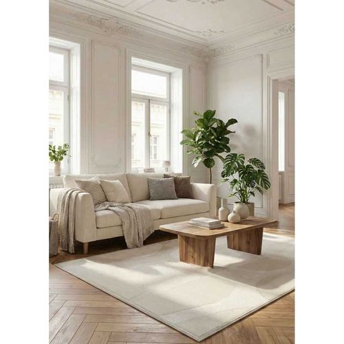 Tapis Géométrique Crème - Marseille 326 Crème - 200x290 Cm