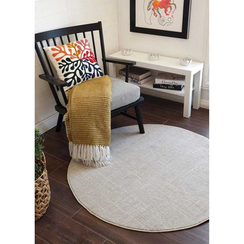 Tapis Uni Chiné Berne Beige - 200x200 Cm