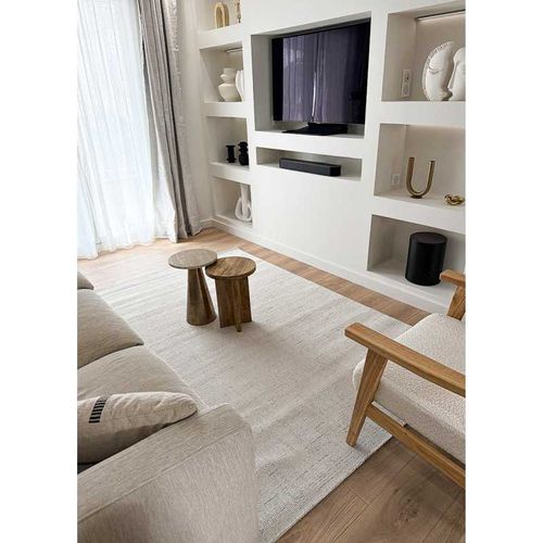 Tapis Uni Chiné Berne Crème - 300x400 Cm