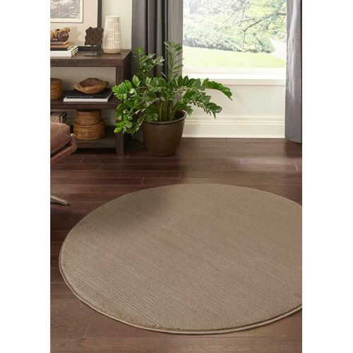 Tapis Uni London Marron - 120x120 Cm