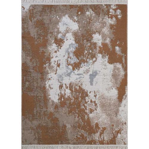 Tapis Réversible Abstrait Marron Gris Colorado 04 Marron - 80x150 Cm