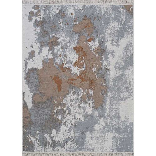 Tapis Réversible Abstrait Marron Gris Colorado 04 Marron - 80x150 Cm