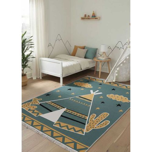 Tapis Enfant Réversible Tipi Crème Vert Colorado Kids Crème - 120x170 Cm