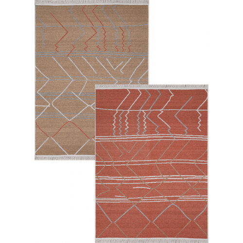 Tapis Réversible Berbère Terracotta Taupe Colorado 09 Taupe - 120x170 Cm