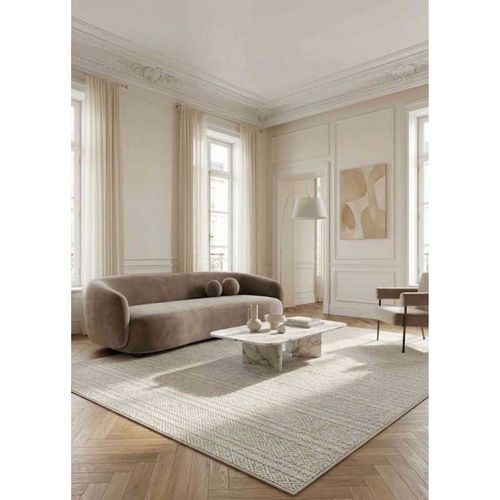 Tapis Extérieur Et Intérieur Ethnique Toulon 91 Crème - 280x400 Cm