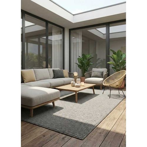 Tapis Extérieur Et Intérieur Uni Toulon 145 Gris - 240x330 Cm