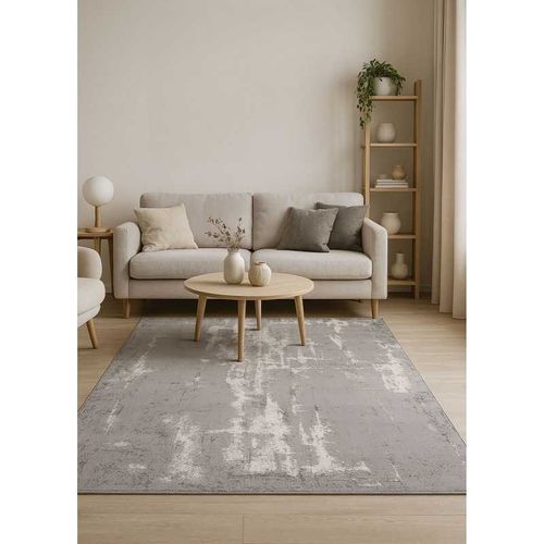 Tapis Abstrait Brillant Dubai 41 Gris - 80x150 Cm