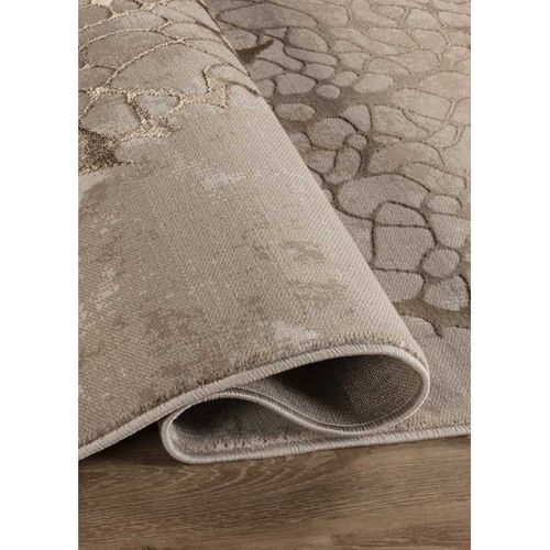 Tapis Beige Foncé Motif Brillant Dubai 43 Beige - 120x170 Cm