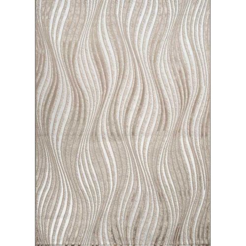 Tapis Géométrique Beige Marron Dubai 44 Beige - 80x150 Cm