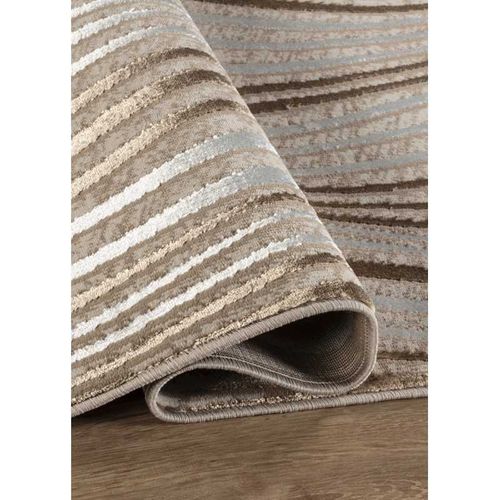 Tapis Géométrique Beige Marron Dubai 44 Beige - 160x230 Cm