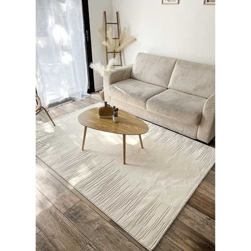 Tapis Lavable Moderne - Oslo 76 Crème - 200x290 Cm